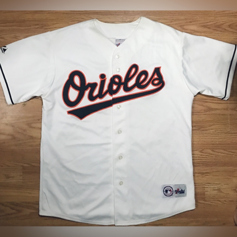 Baltimore Orioles Retro Home Baseball Jersey L Majestic Official MLB Like New
